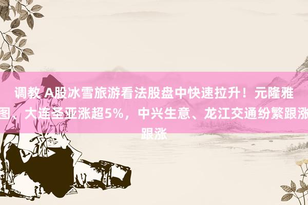 调教 A股冰雪旅游看法股盘中快速拉升！元隆雅图、大连圣亚涨超5%，中兴生意、龙江交通纷繁跟涨